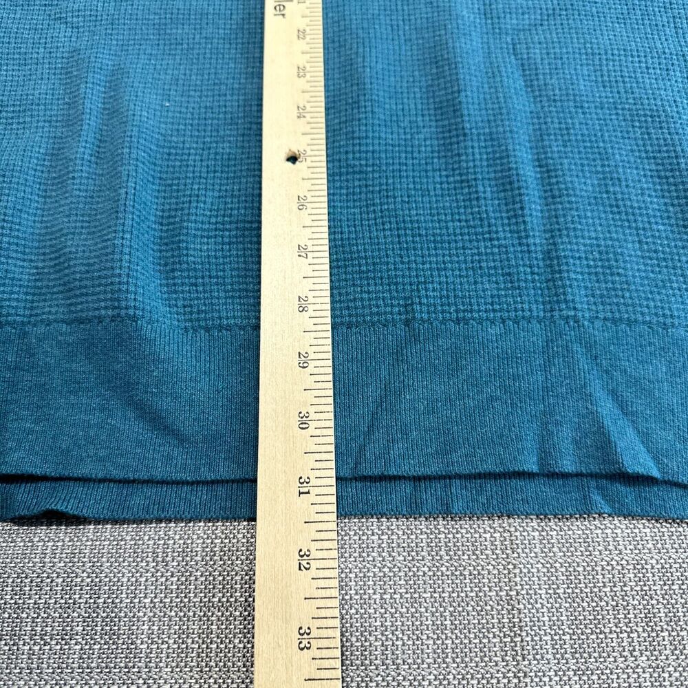 Cutter Buck Crewneck Sweater 3XL‎ Tall Teal Thermal Casual Layering Lounge - Picture 7 of 9